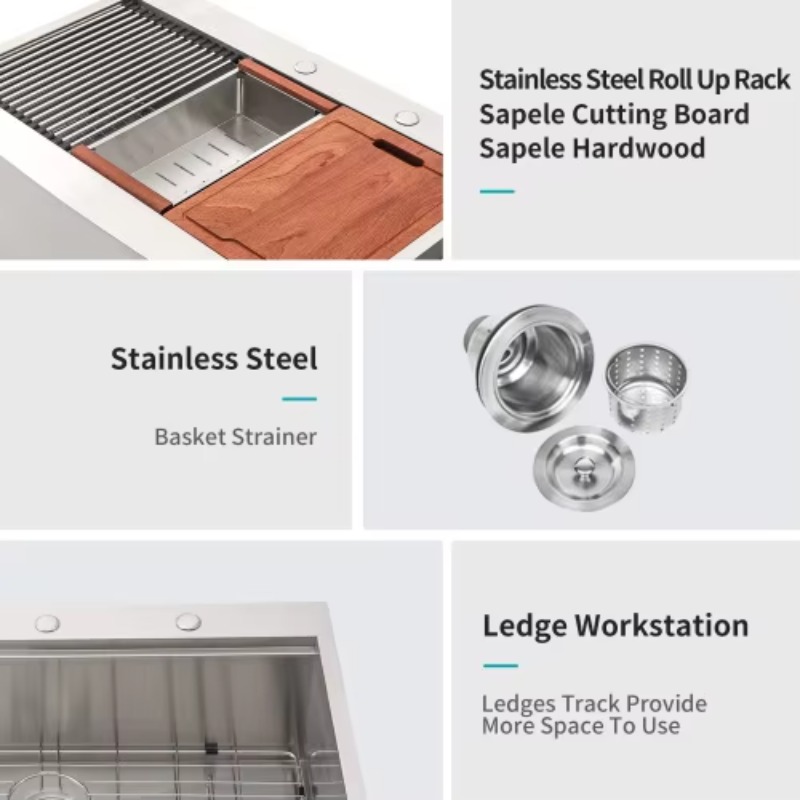 Commercial Kitchen Sink - حوض مطبخ تجاري شديد التحمل من