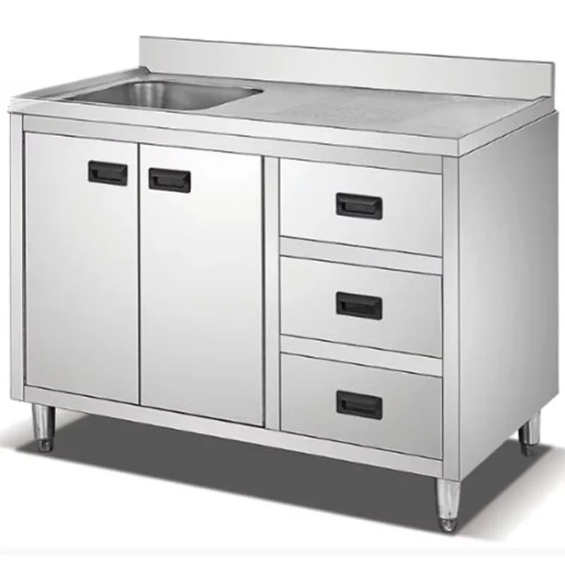 Commercial Kitchen Sink - طاولة تخزين المطبخ للمطاعم شديدة التحمل،