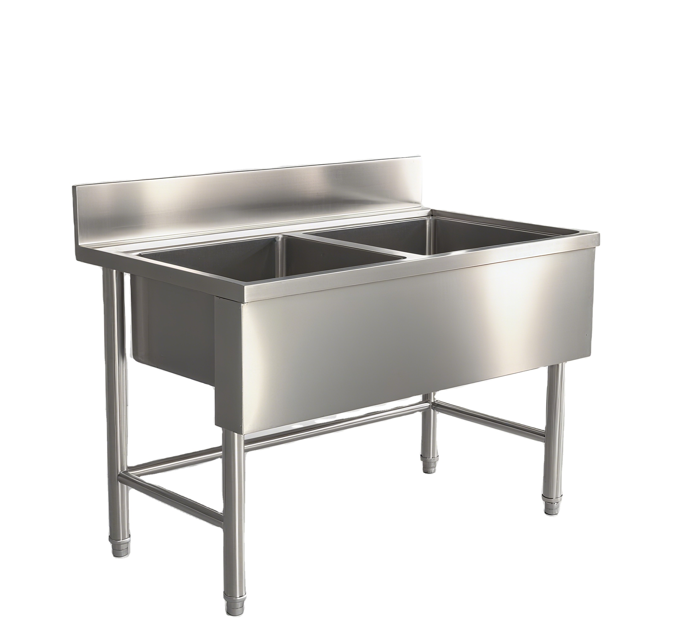 Commercial Kitchen Sink - حوض غسيل مزدوج الطبقات من الفولاذ
