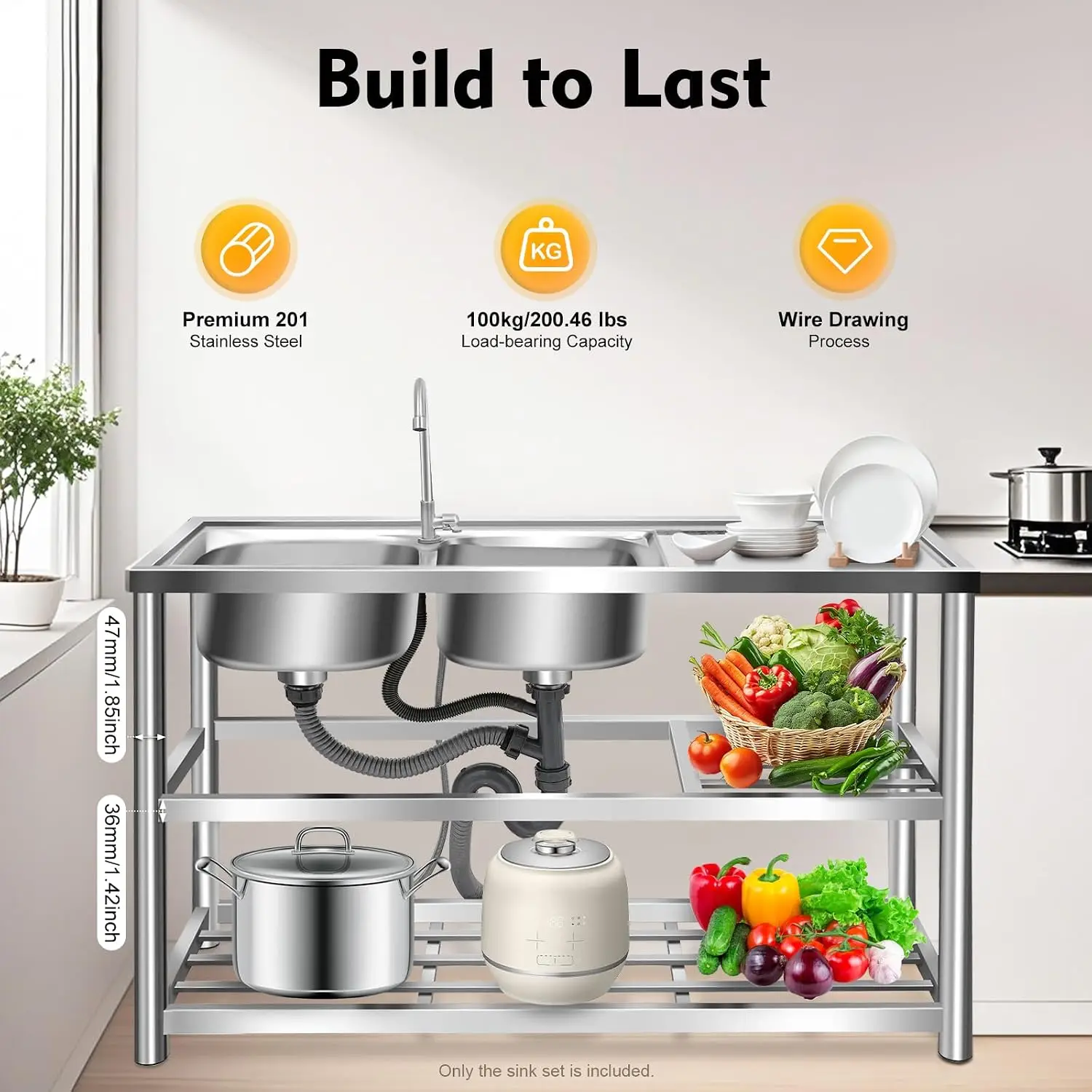 حوض غسيل من الفولاذ المقاوم لل - مراجعة Commercial Kitchen Sink وسعره