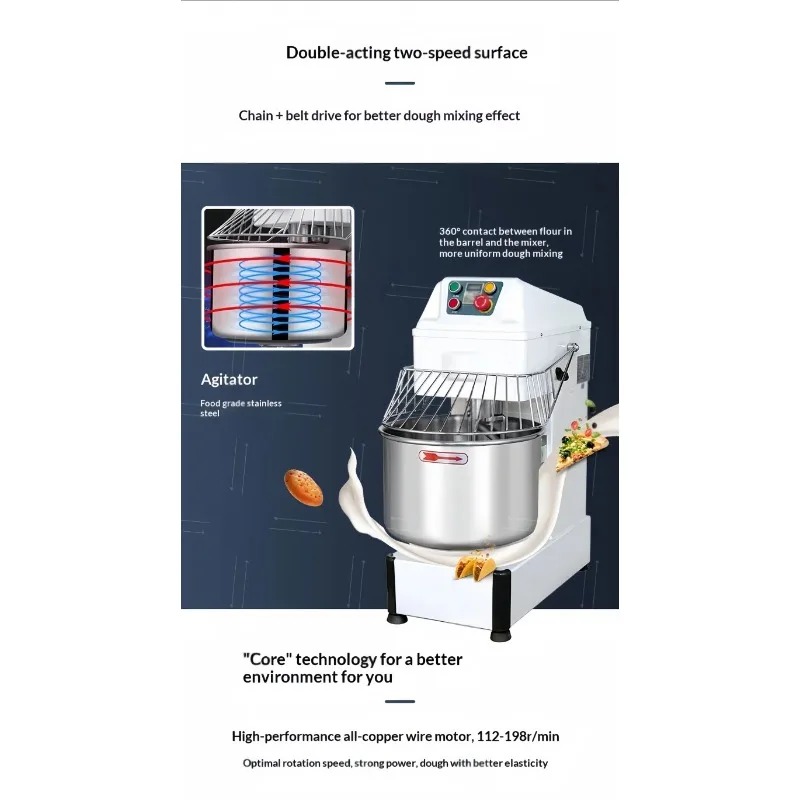 خلاط عجين حلزوني تجاري HR سعة  - مراجعة Dough Mixer Machine وسعره