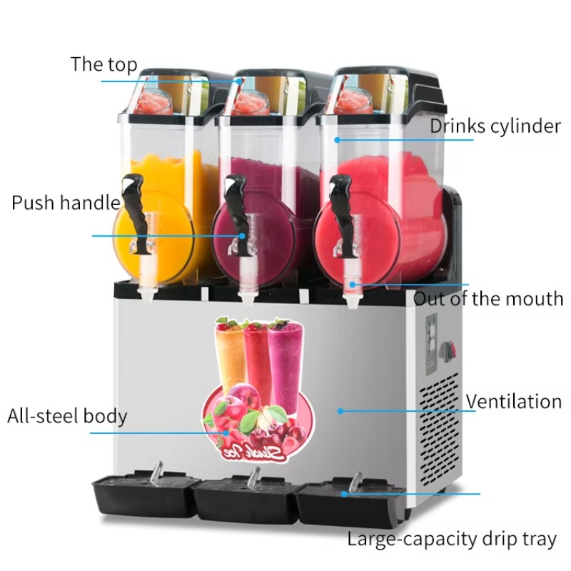 آلة سلاش تجارية أوتوماتيكية، س - مراجعة Slushy Machine وسعره