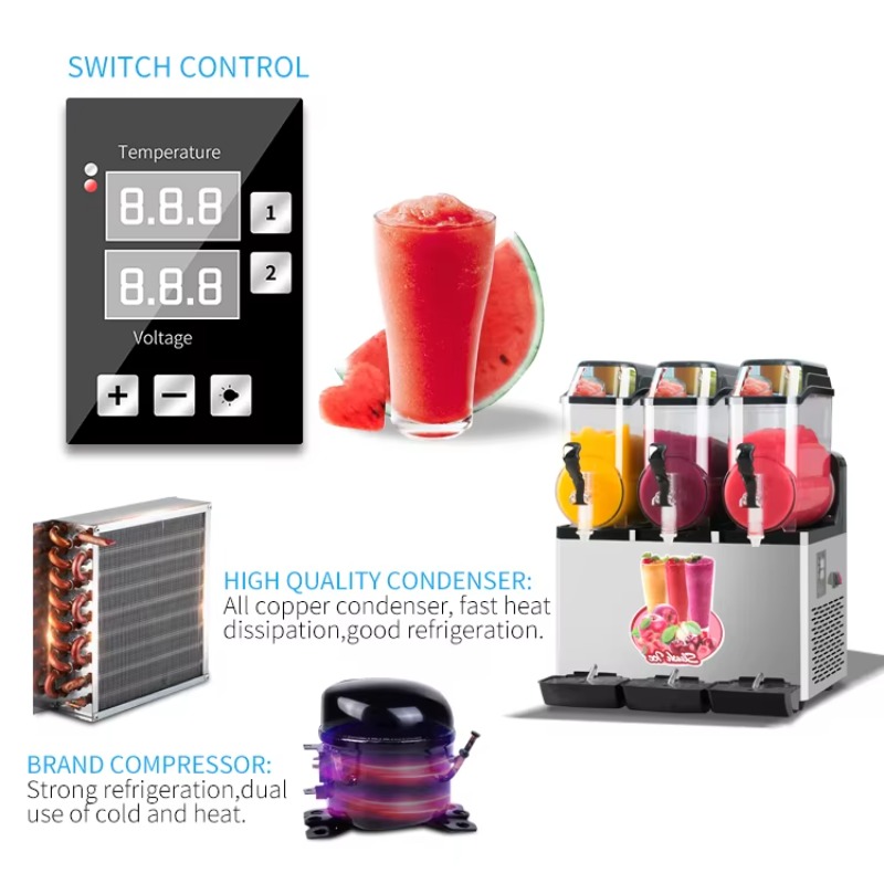 آلة سلاش تجارية أوتوماتيكية، س - مراجعة Slushy Machine وسعره